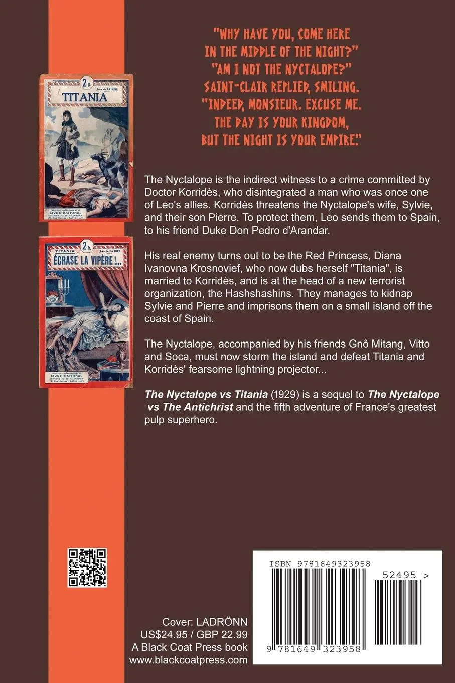 Rückseite: 9781649323958 | The Nyctalope vs. Titania | Jean De La Hire | Taschenbuch | Englisch