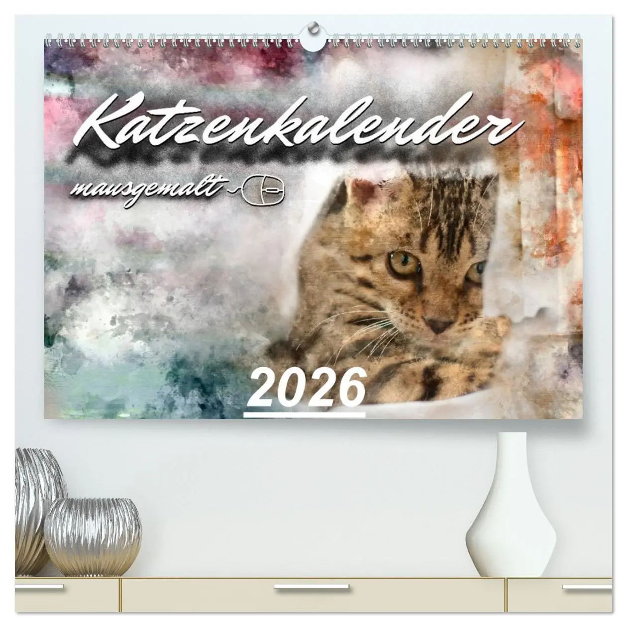 Cover: 9783457753958 | Katzenkalender mausgemalt (hochwertiger Premium Wandkalender 2026...