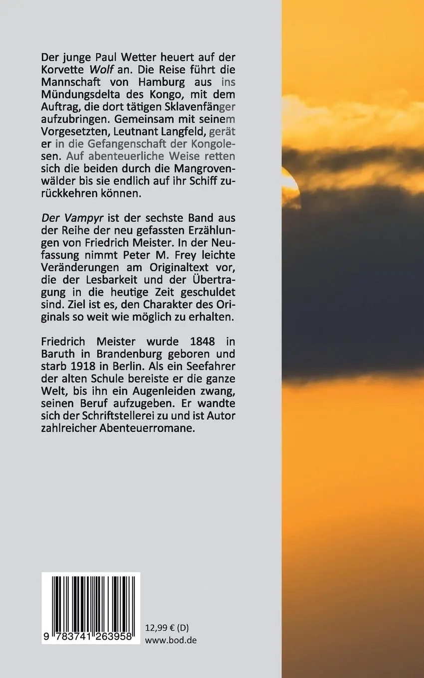 Rückseite: 9783741263958 | Der Vampyr | Eine Seegeschichte von Friedrich Meister | Meister | Buch