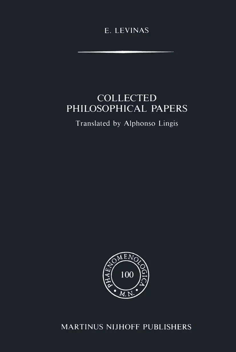 Cover: 9789024733958 | Collected Philosophical Papers | E. Levinas | Taschenbuch | xxxi