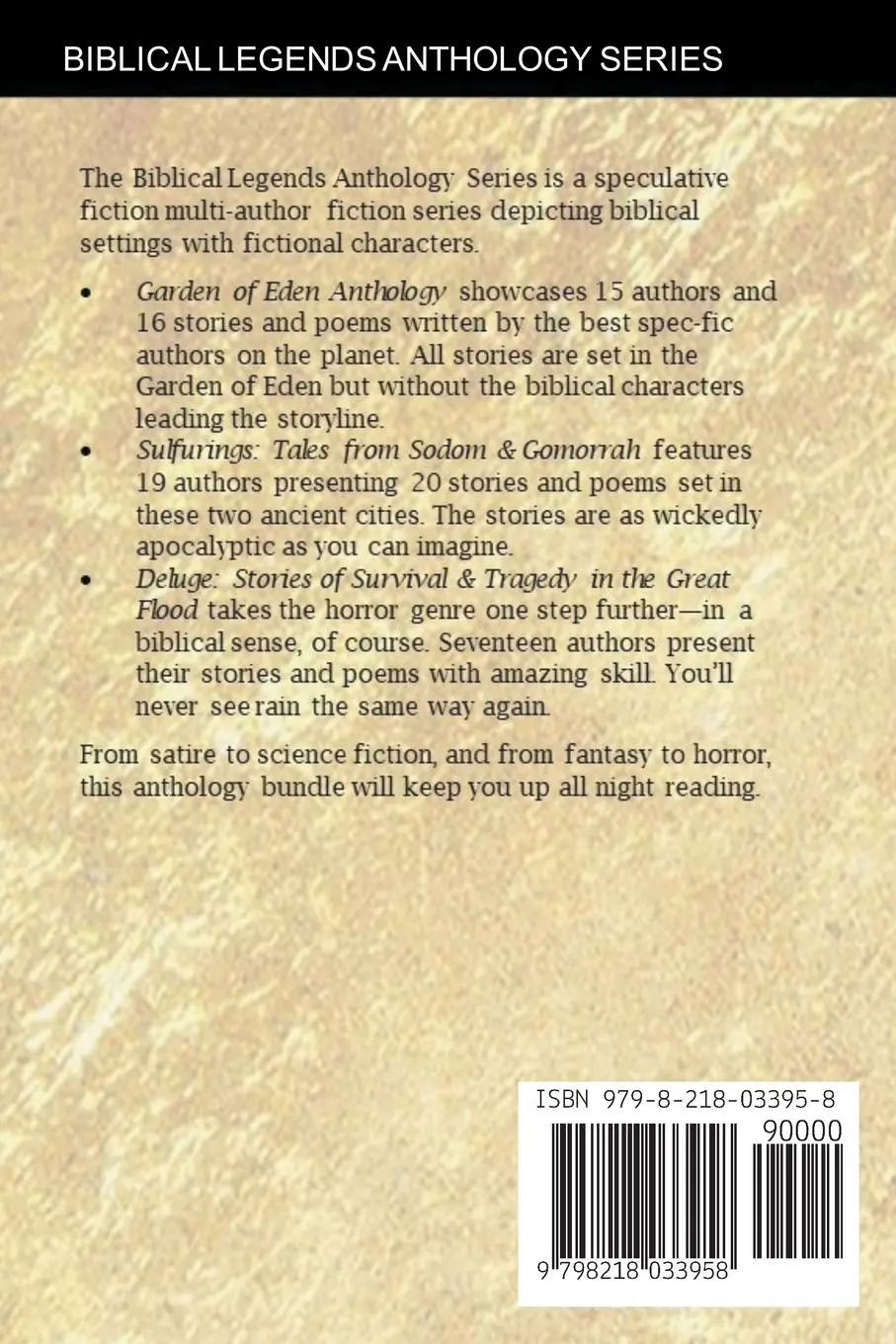 Rückseite: 9798218033958 | Biblical Legends Anthology Series Bundle | Allen Taylor | Taschenbuch