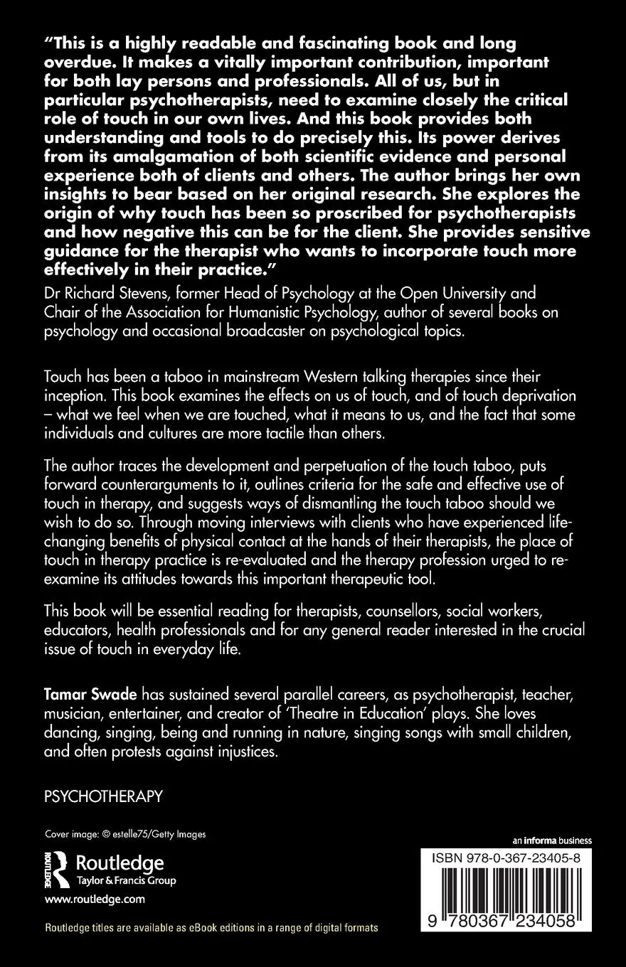 Rückseite: 9780367234058 | The Touch Taboo in Psychotherapy and Everyday Life | Tamar Swade