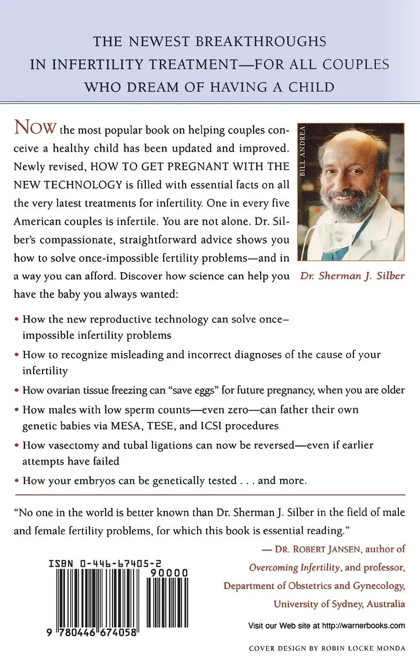 Rückseite: 9780446674058 | How to Get Pregnant with the New Technology | M. D. Sherman J. Silber