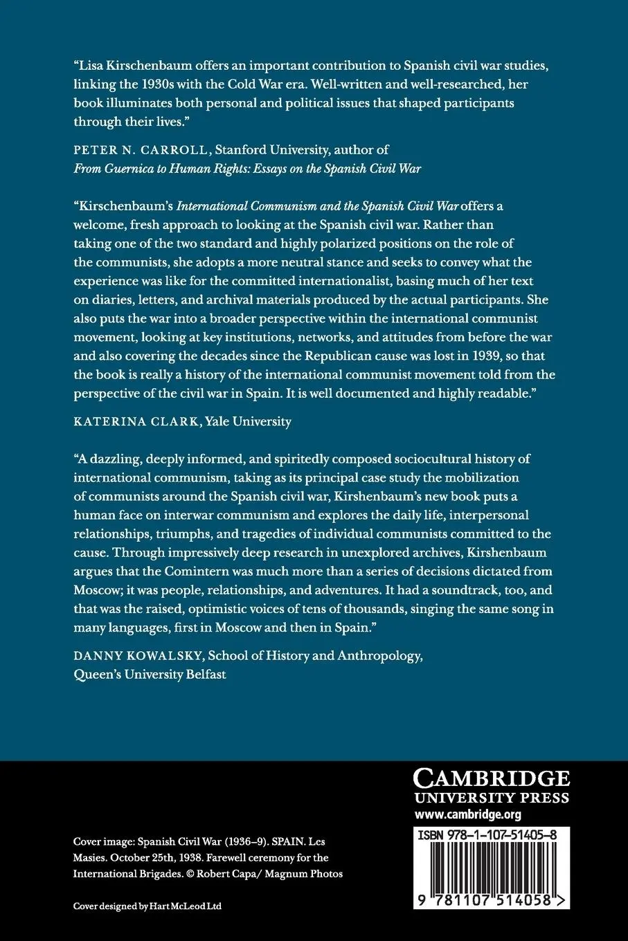 Rückseite: 9781107514058 | International Communism and the Spanish Civil War | Kirschenbaum