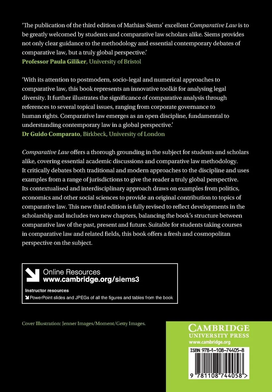 Rückseite: 9781108744058 | Comparative Law | Mathias Siems | Taschenbuch | Law in Context | 2022