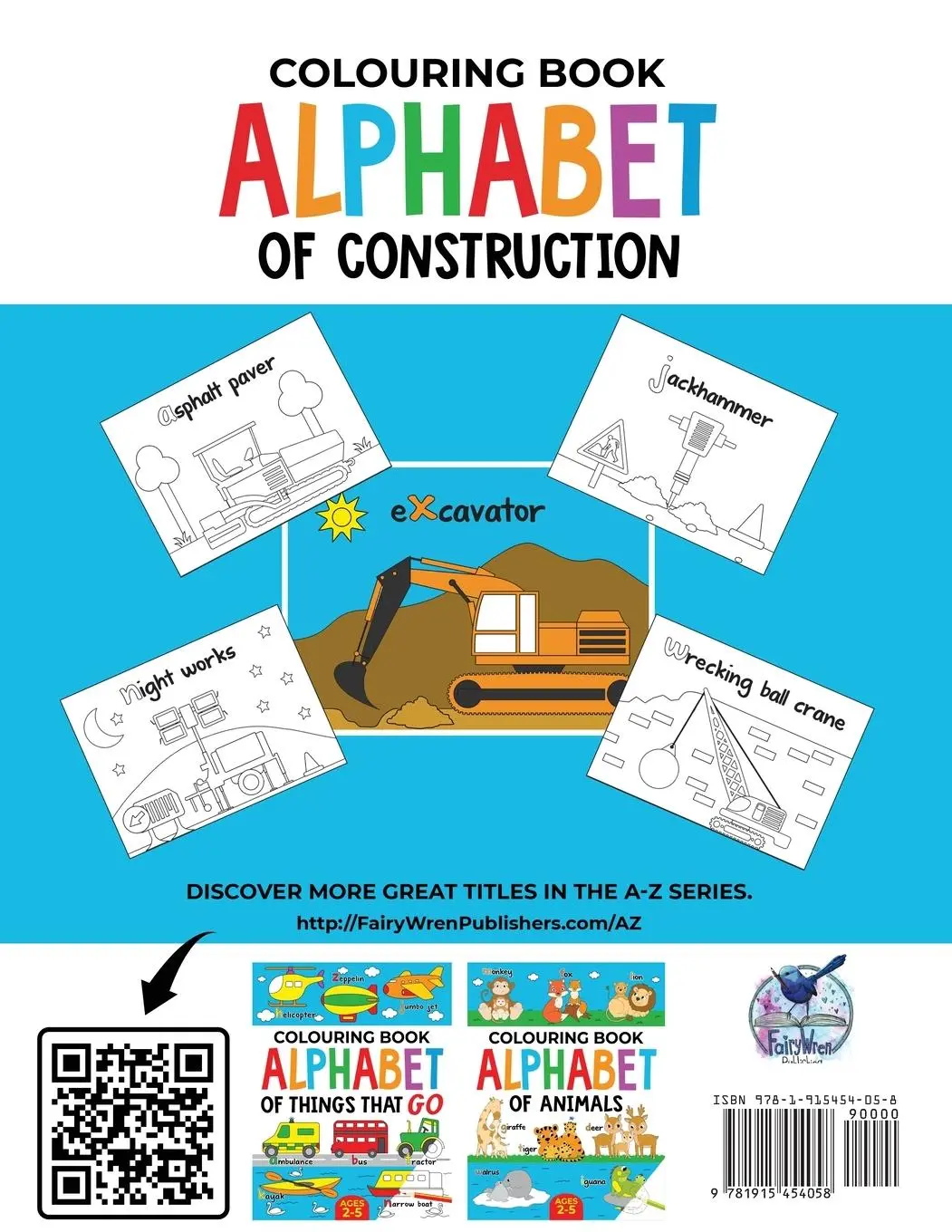 Rückseite: 9781915454058 | Construction Colouring Book for Children | Fairywren Publishing | Buch