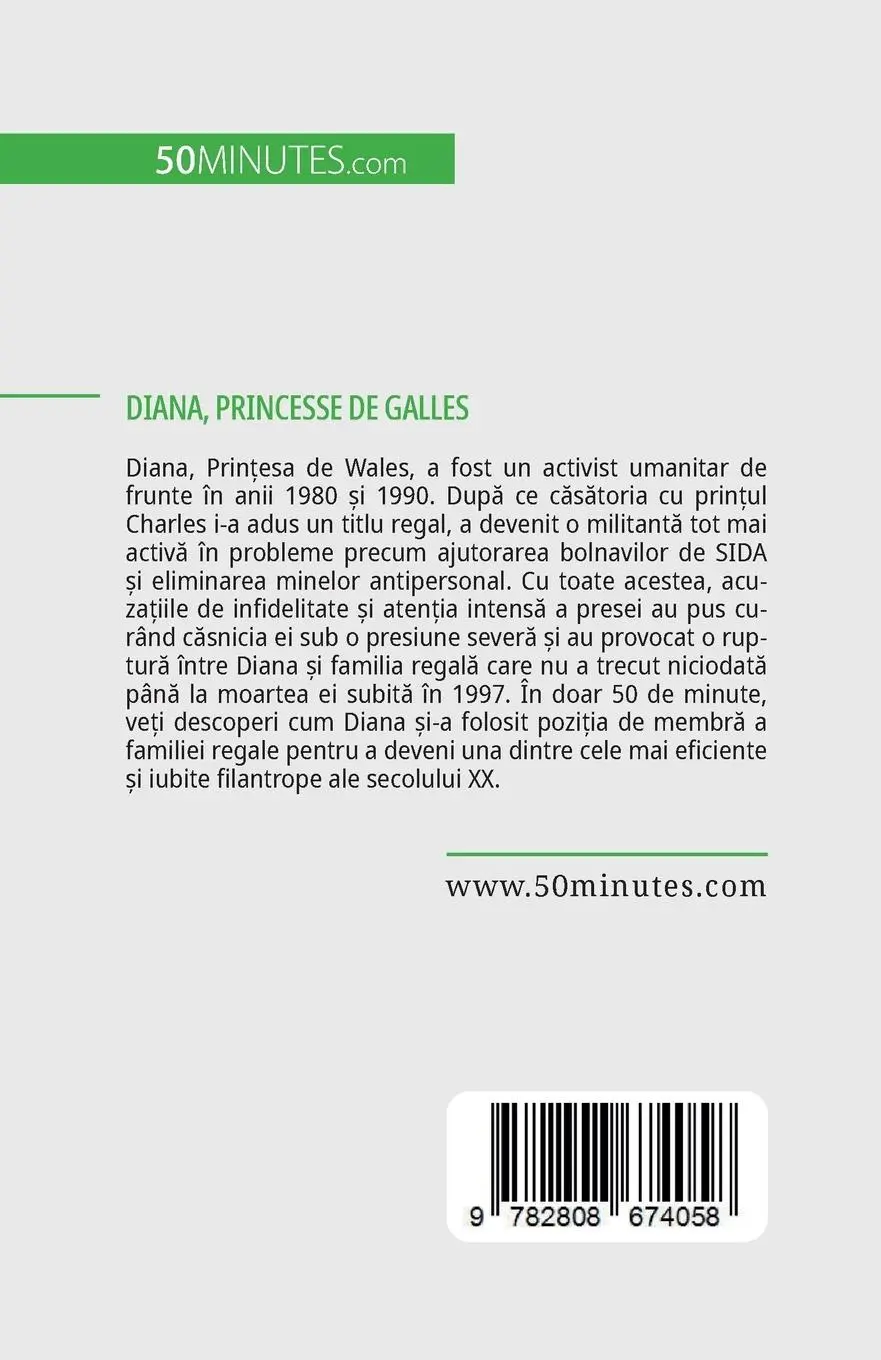 Rückseite: 9782808674058 | Diana, princesse de Galles | Destinul tragic al iubitei na¿iunii