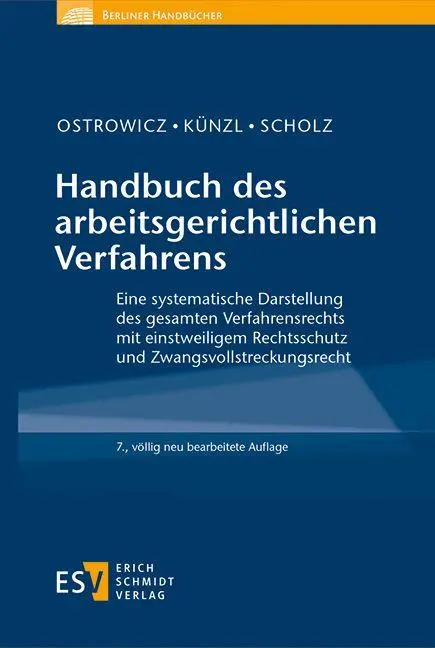 Cover: 9783503244058 | Handbuch des arbeitsgerichtlichen Verfahrens | Ostrowicz (u. a.)