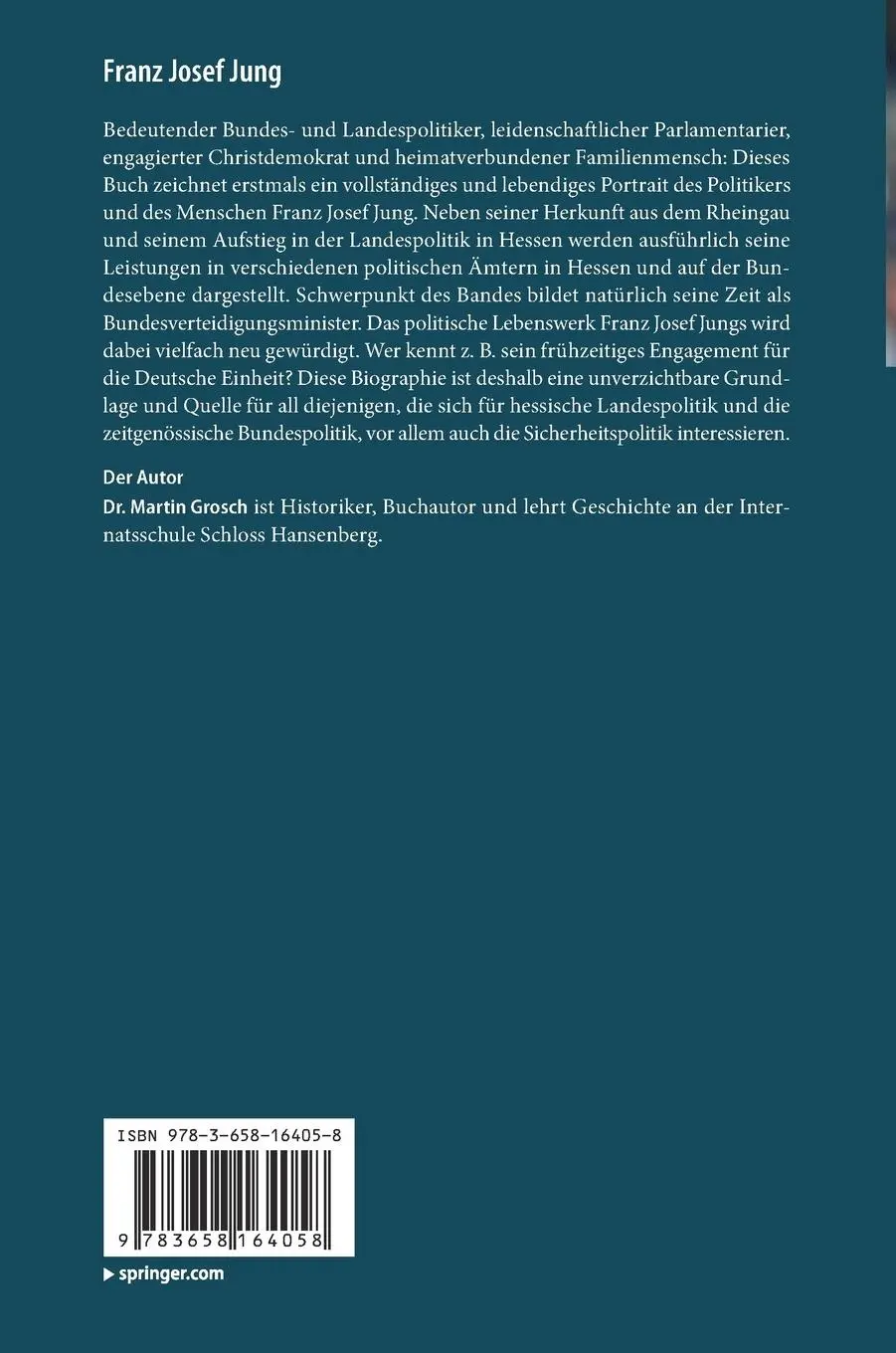 Rückseite: 9783658164058 | Franz Josef Jung | Martin Grosch | Buch | xii | Deutsch | 2017
