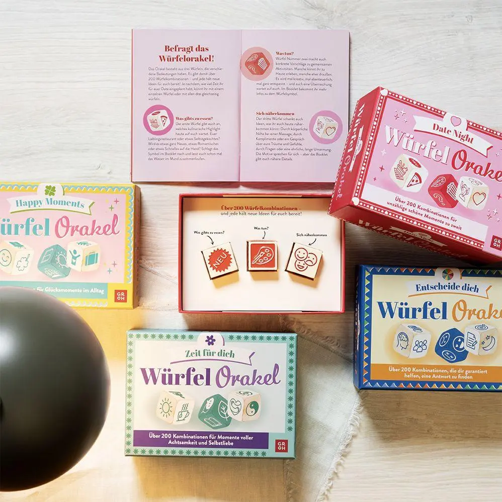 Bild: 4036442014158 | Würfelorakel - Happy Moments | Groh Verlag | Spiel | Schachtel | 4 S.