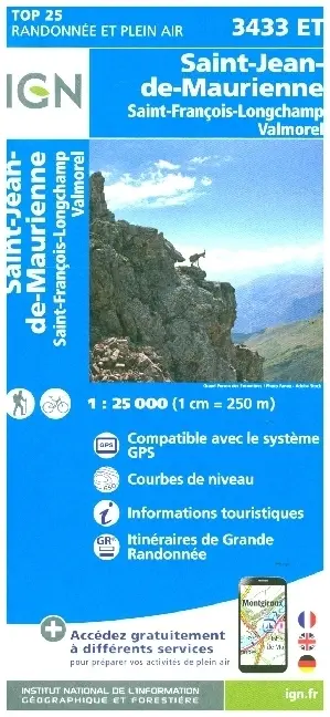 Cover: 9782758554158 | 3433ET Saint Jean de Maurienne | (Land-)Karte | Französisch | 2023