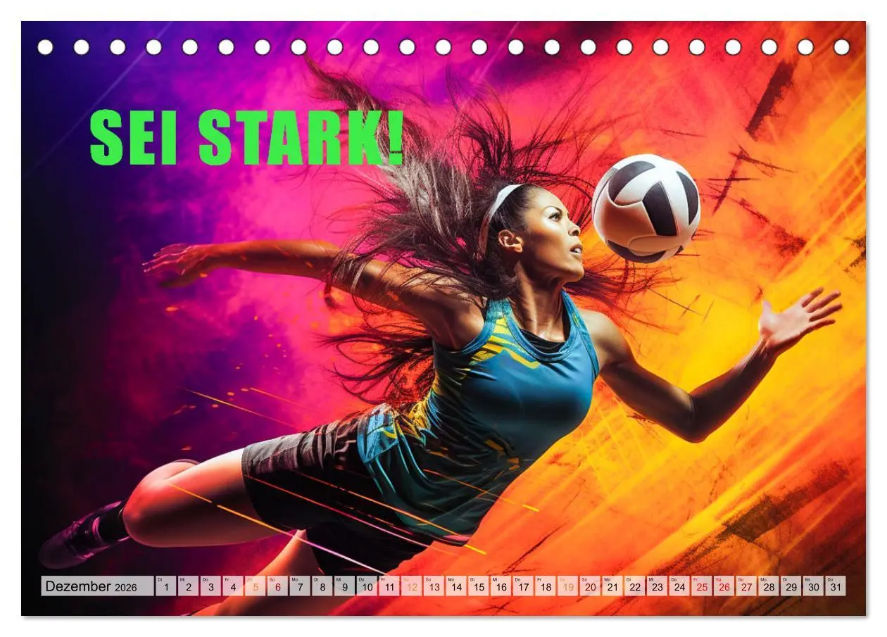 Bild: 9783457494158 | Volleyball und Motivation (Tischkalender 2026 DIN A5 quer),...