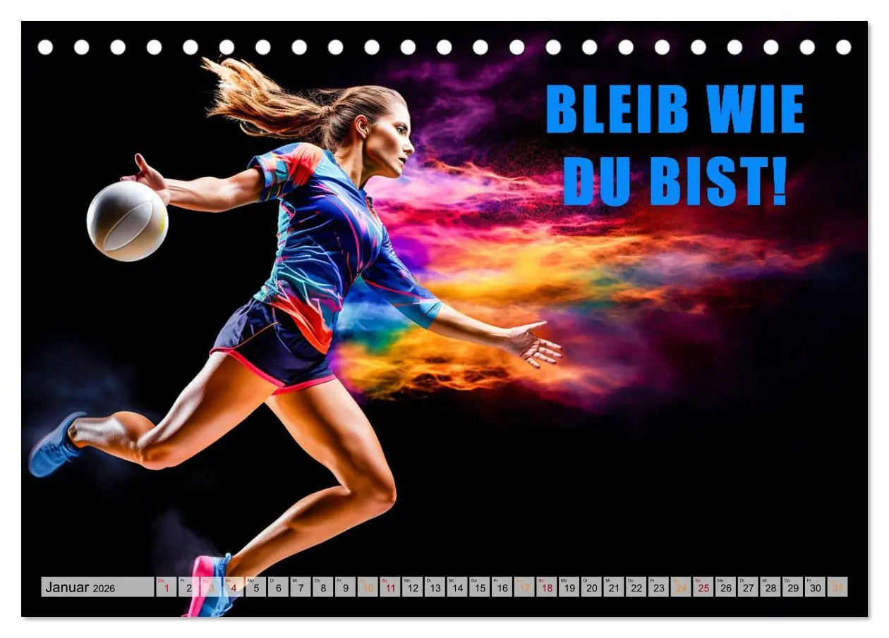 Bild: 9783457494158 | Volleyball und Motivation (Tischkalender 2026 DIN A5 quer),...