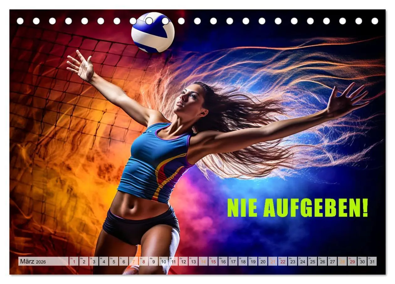 Bild: 9783457494158 | Volleyball und Motivation (Tischkalender 2026 DIN A5 quer),...