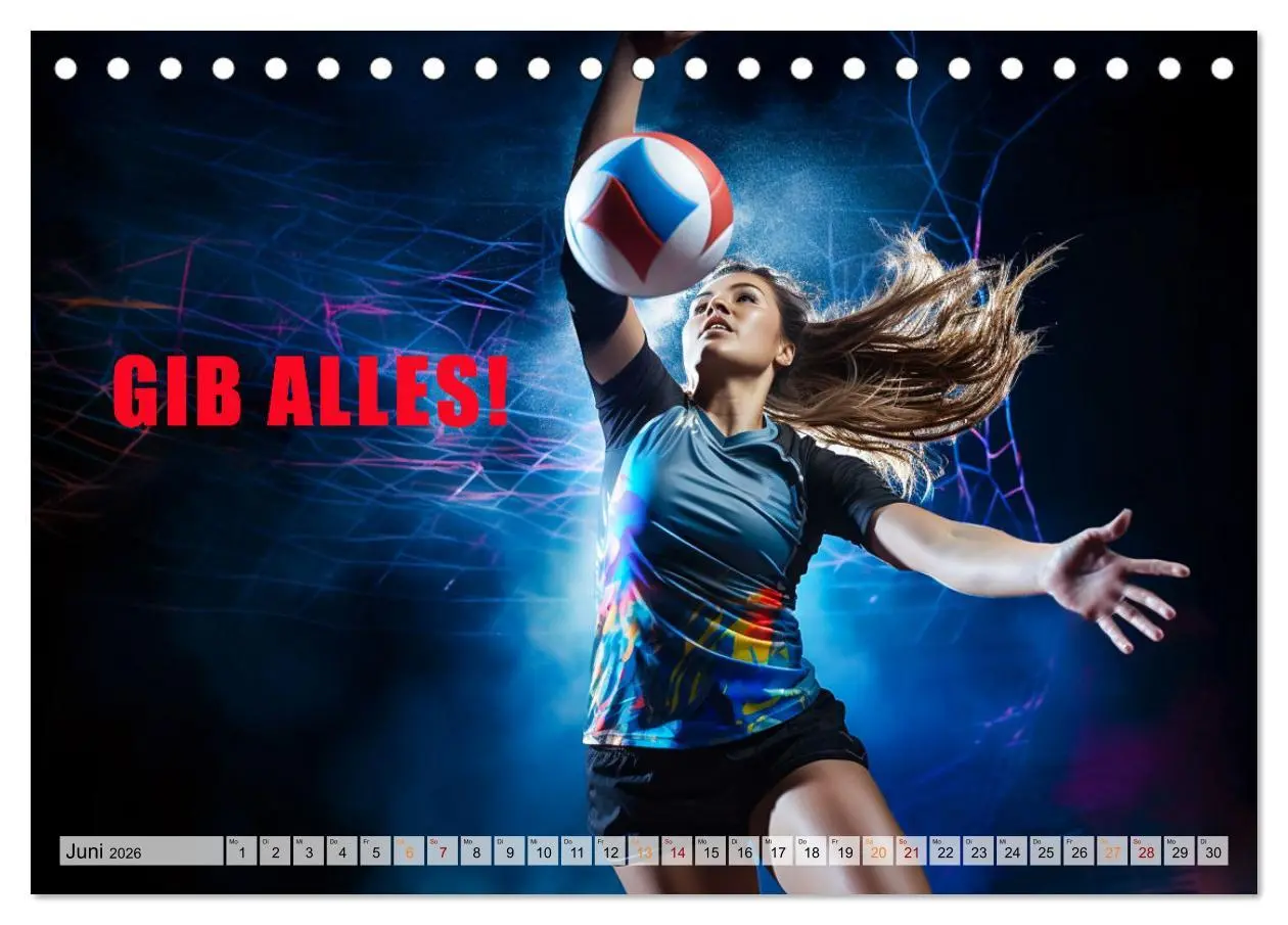 Bild: 9783457494158 | Volleyball und Motivation (Tischkalender 2026 DIN A5 quer),...