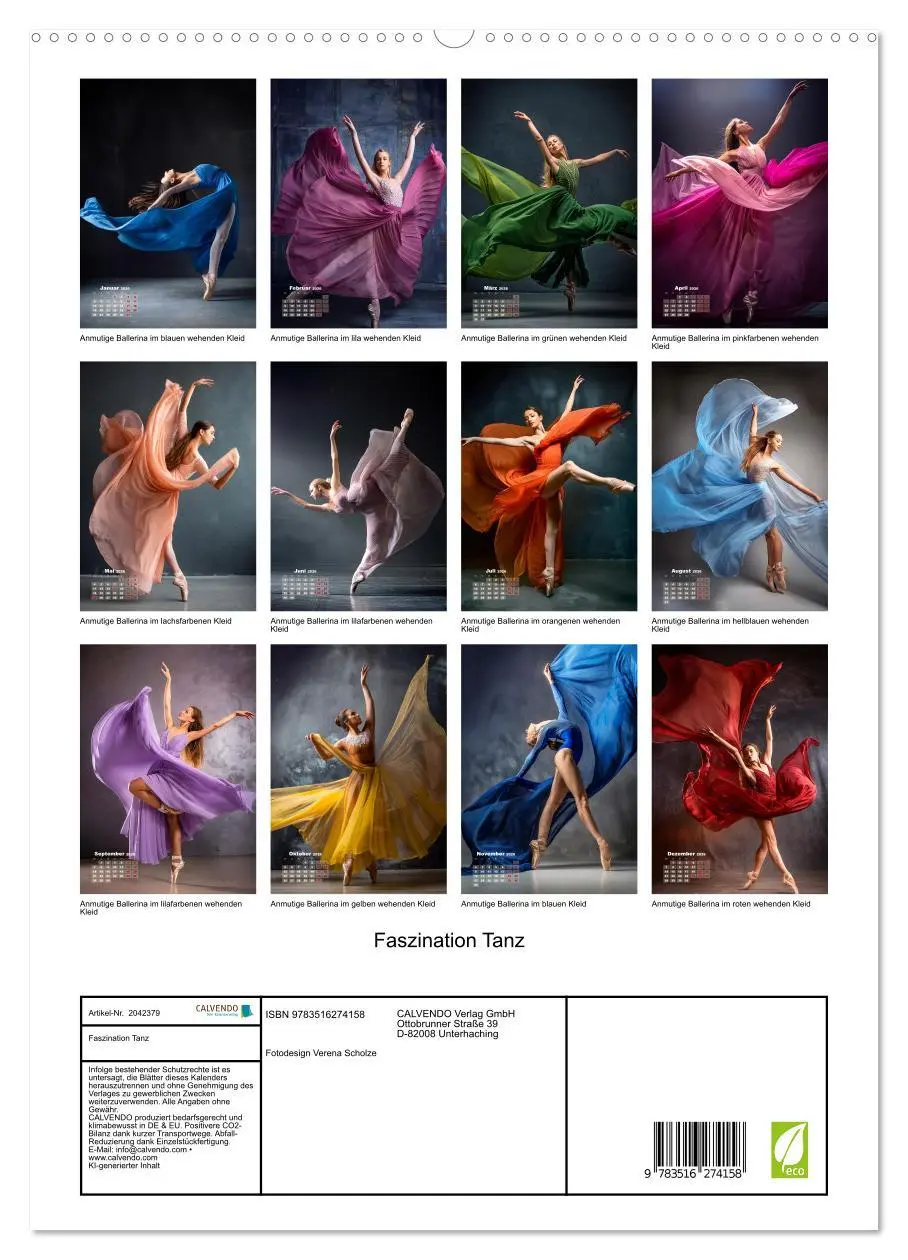Bild: 9783516274158 | Faszination Tanz (hochwertiger Premium Wandkalender 2026 DIN A2...