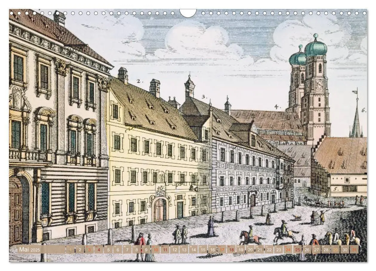 Bild: 9783435394258 | München: In alten Stichen und Zeichnungen (Wandkalender 2025 DIN A3...