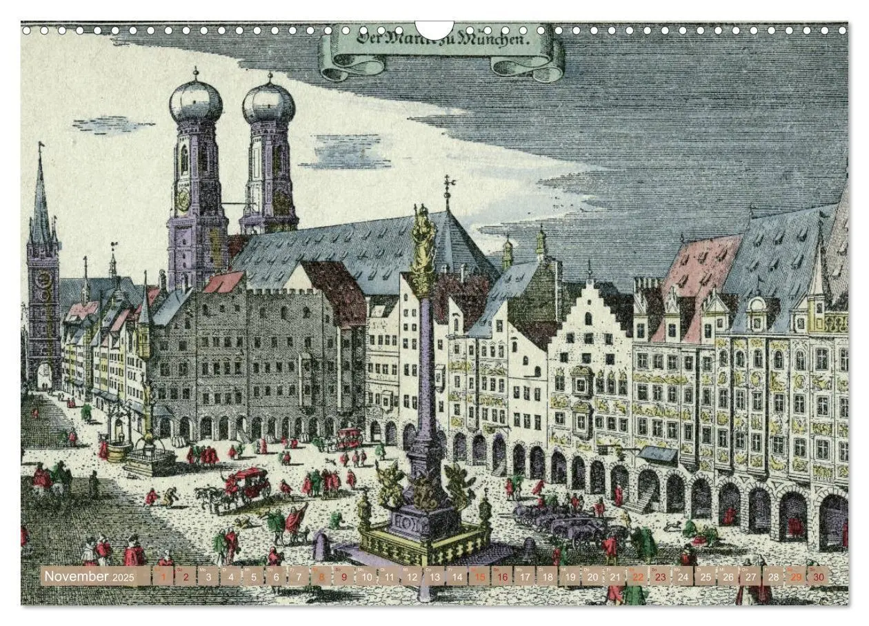 Bild: 9783435394258 | München: In alten Stichen und Zeichnungen (Wandkalender 2025 DIN A3...