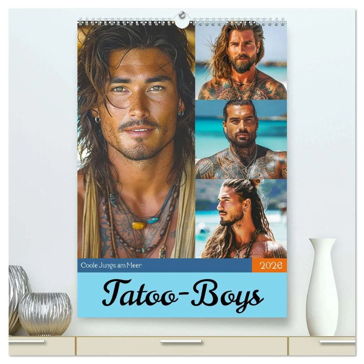 Cover: 9783516264258 | Tattoo-Boys. Coole Jungs am Meer (hochwertiger Premium Wandkalender...
