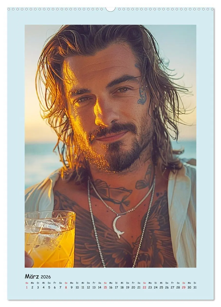Bild: 9783516264258 | Tattoo-Boys. Coole Jungs am Meer (hochwertiger Premium Wandkalender...