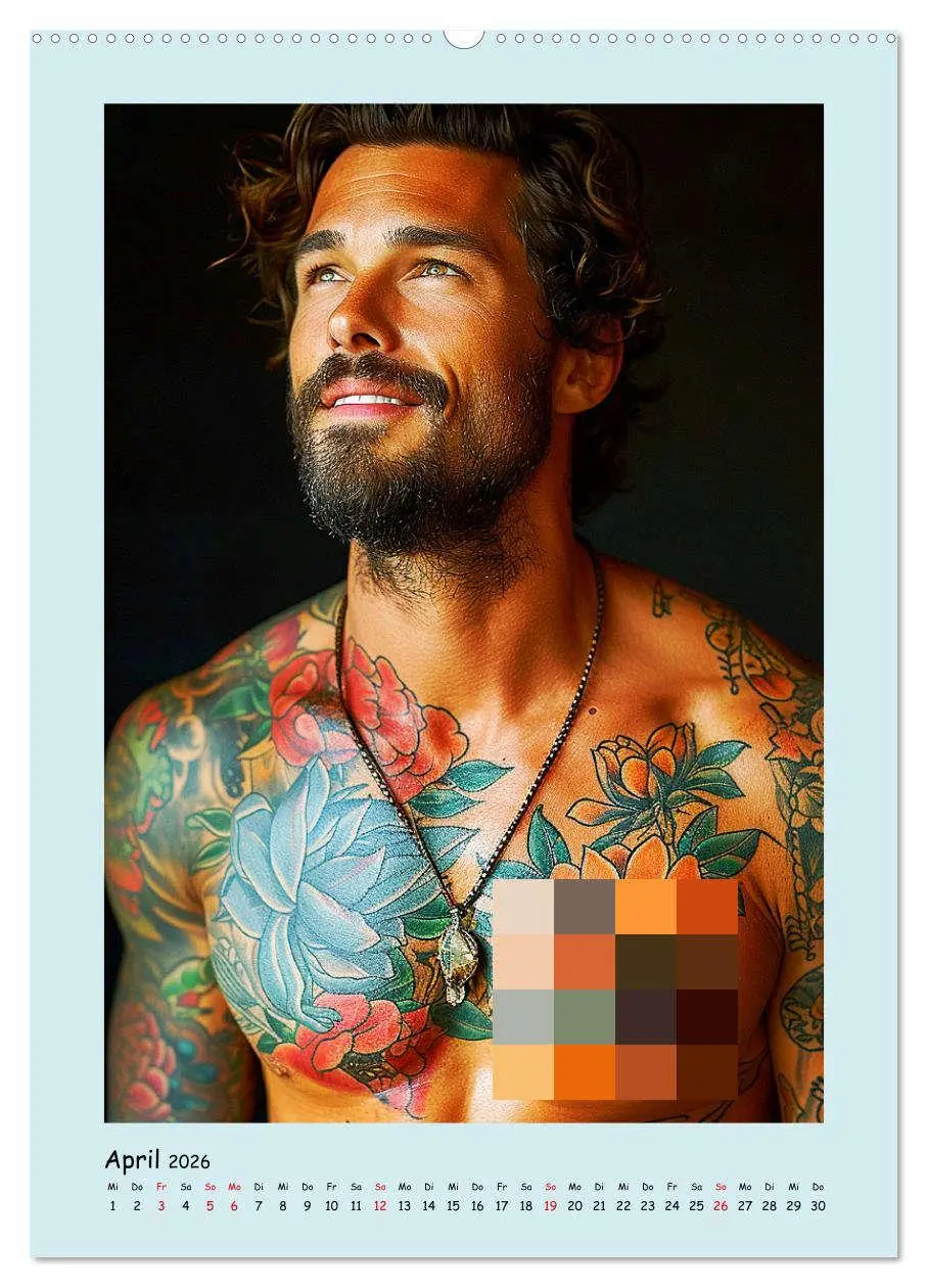 Bild: 9783516264258 | Tattoo-Boys. Coole Jungs am Meer (hochwertiger Premium Wandkalender...
