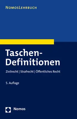 Cover: 9783848774258 | Taschen-Definitionen | Zivilrecht Strafrecht Öffentliches Recht | Buch