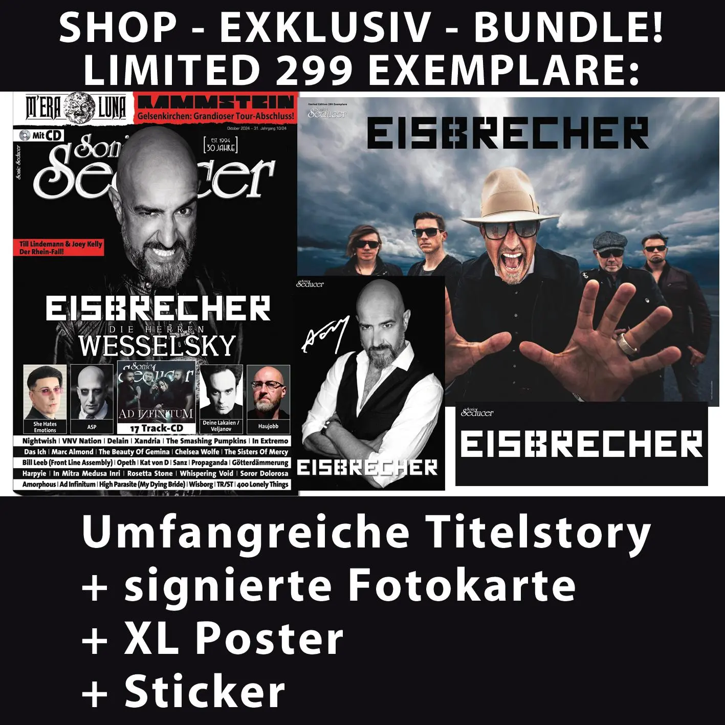 Cover: 9783958974258 | Eisbrecher - Bundle - LIMITED: Signierte Fotokarte + XL Poster +...