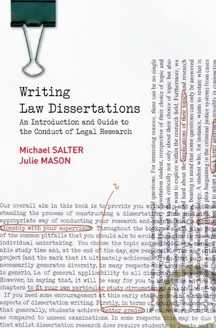 Cover: 9780582894358 | Writing Law Dissertations | Michael Salter (u. a.) | Taschenbuch