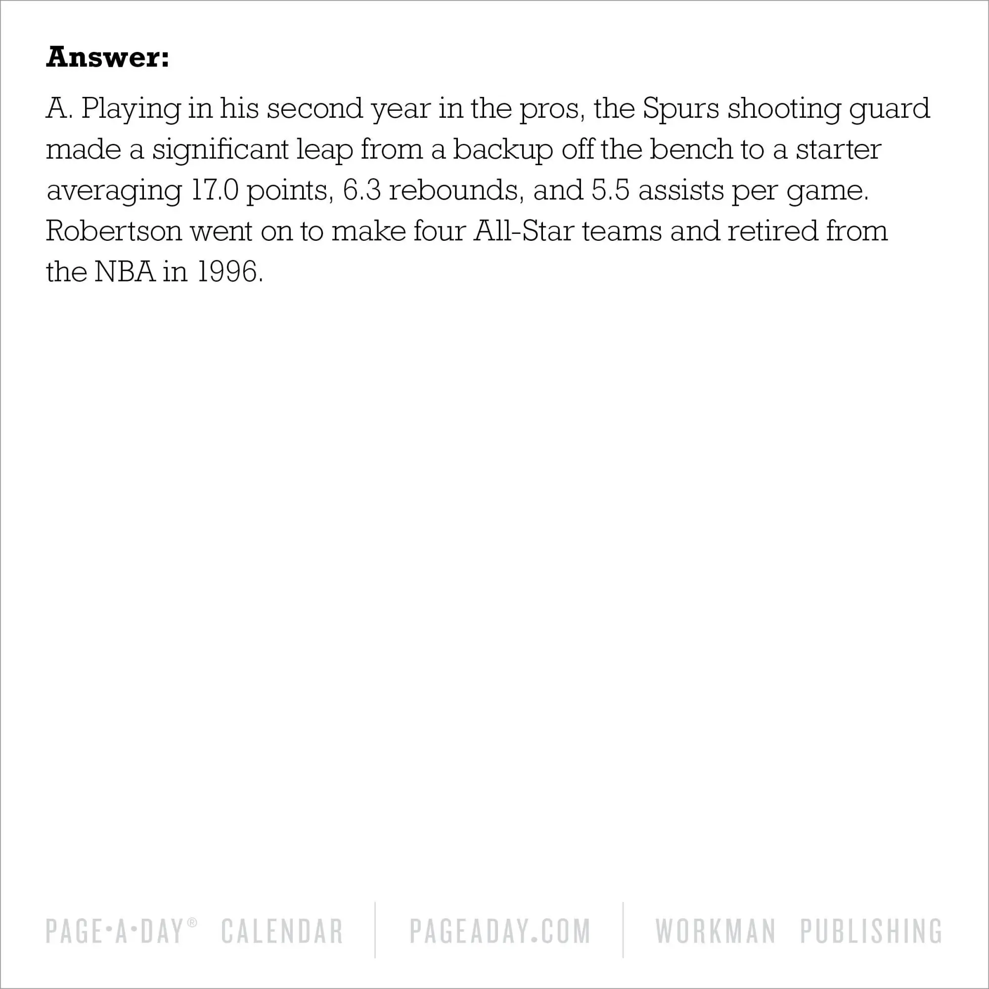 Bild: 9781523524358 | A Year of Basketball Trivia Page-A-Day(r) Calendar 2025 | Calendars