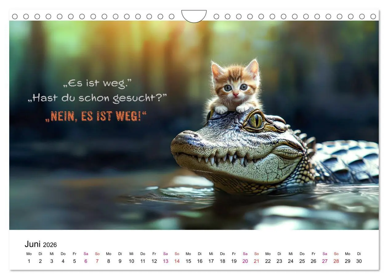 Bild: 9783457304358 | Tierische Klugscheißer (Wandkalender 2026 DIN A4 quer), CALVENDO...