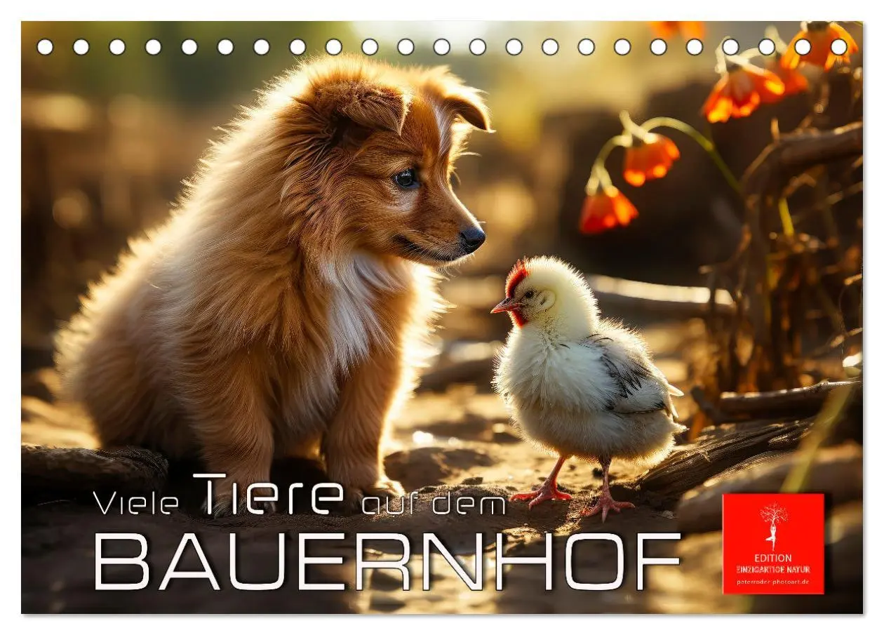 Cover: 9783457474358 | Viele Tiere auf dem Bauernhof (Tischkalender 2026 DIN A5 quer),...