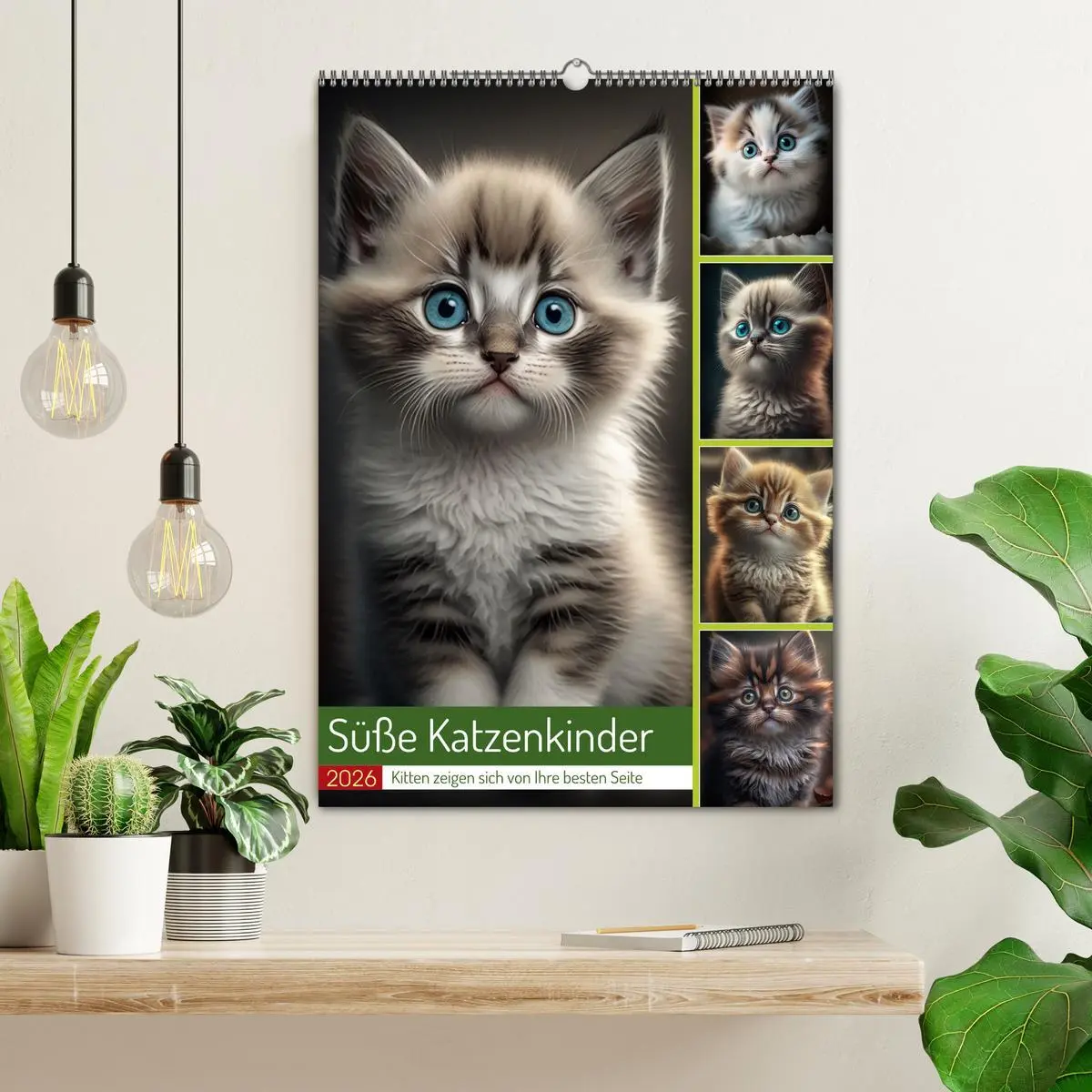 Bild: 9783516324358 | Süße Katzenkinder (Wandkalender 2026 DIN A2 hoch), CALVENDO...