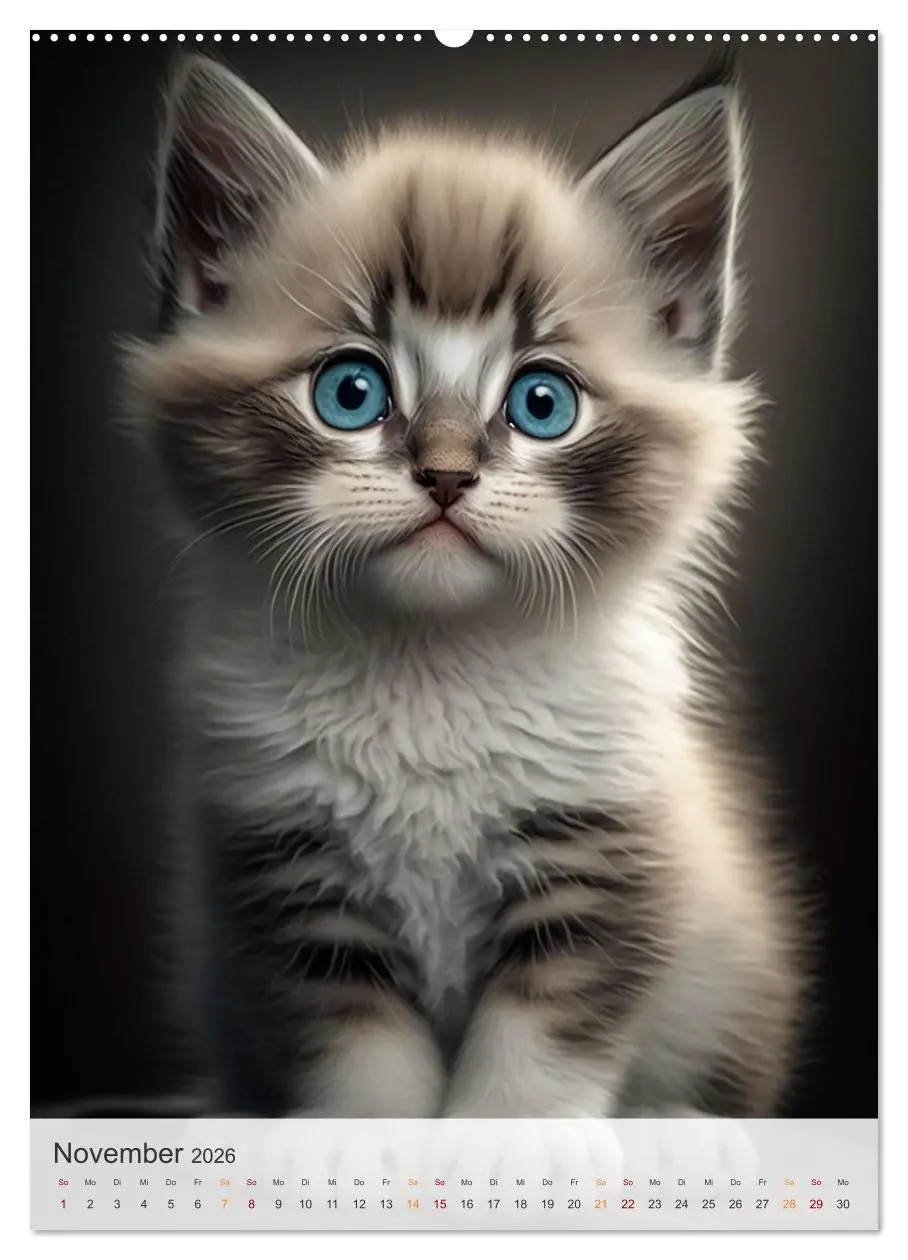 Bild: 9783516324358 | Süße Katzenkinder (Wandkalender 2026 DIN A2 hoch), CALVENDO...