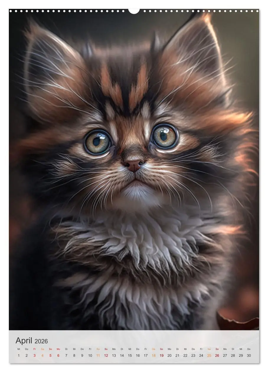 Bild: 9783516324358 | Süße Katzenkinder (Wandkalender 2026 DIN A2 hoch), CALVENDO...