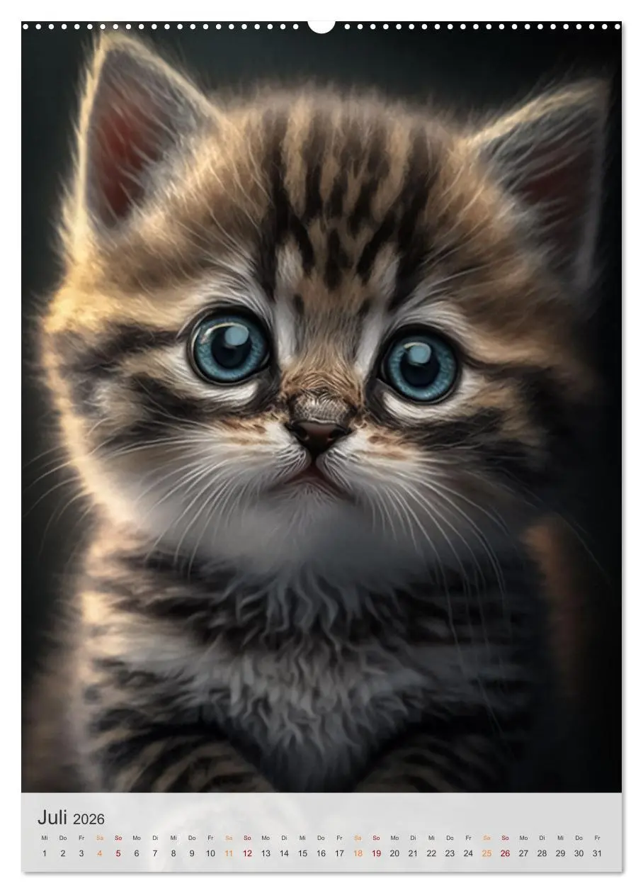 Bild: 9783516324358 | Süße Katzenkinder (Wandkalender 2026 DIN A2 hoch), CALVENDO...