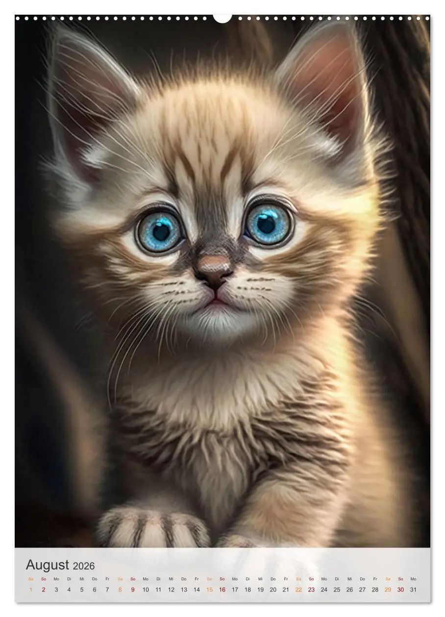 Bild: 9783516324358 | Süße Katzenkinder (Wandkalender 2026 DIN A2 hoch), CALVENDO...