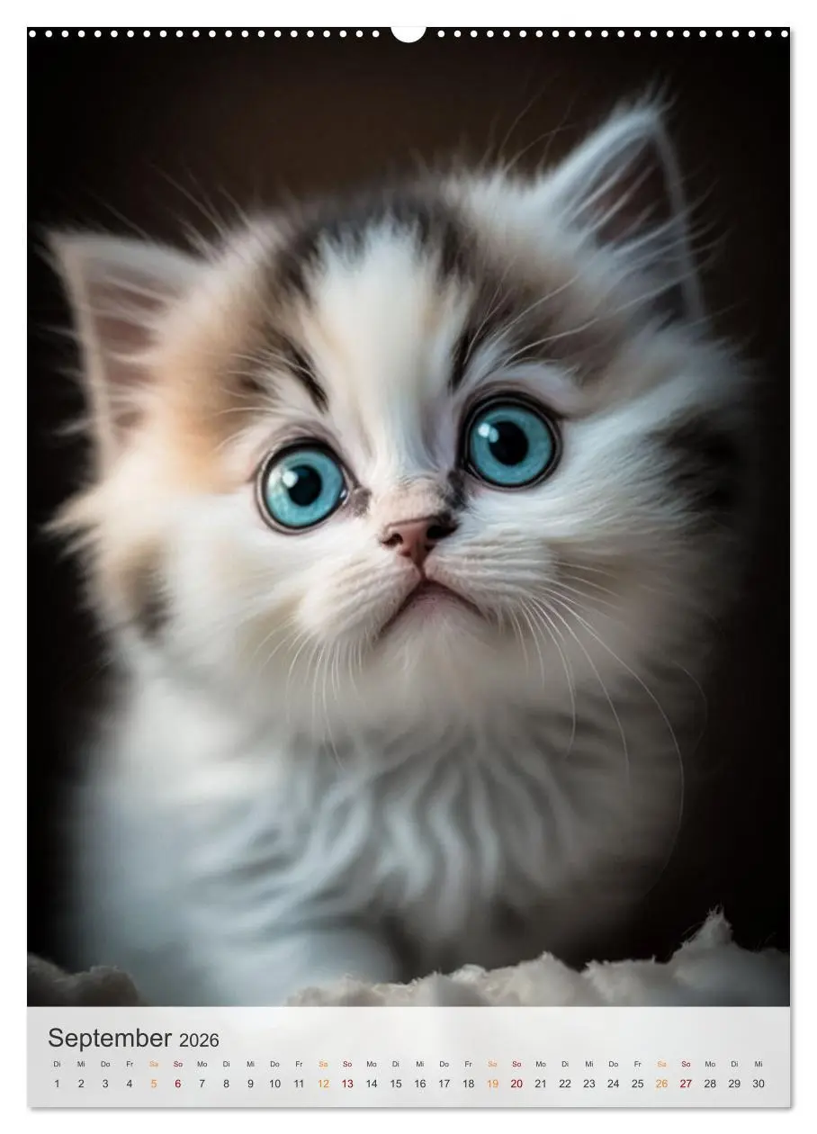 Bild: 9783516324358 | Süße Katzenkinder (Wandkalender 2026 DIN A2 hoch), CALVENDO...