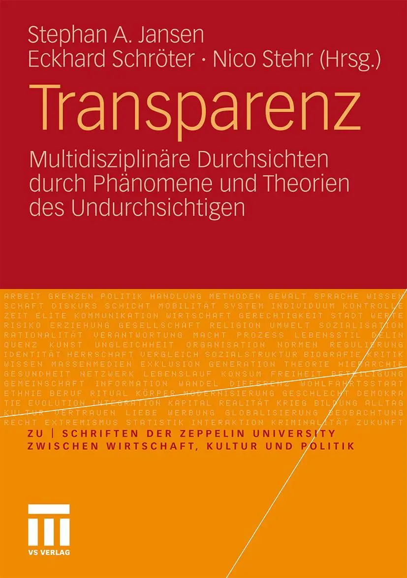 Cover: 9783531174358 | Transparenz | Stephan A. Jansen (u. a.) | Taschenbuch | 436 S. | 2010