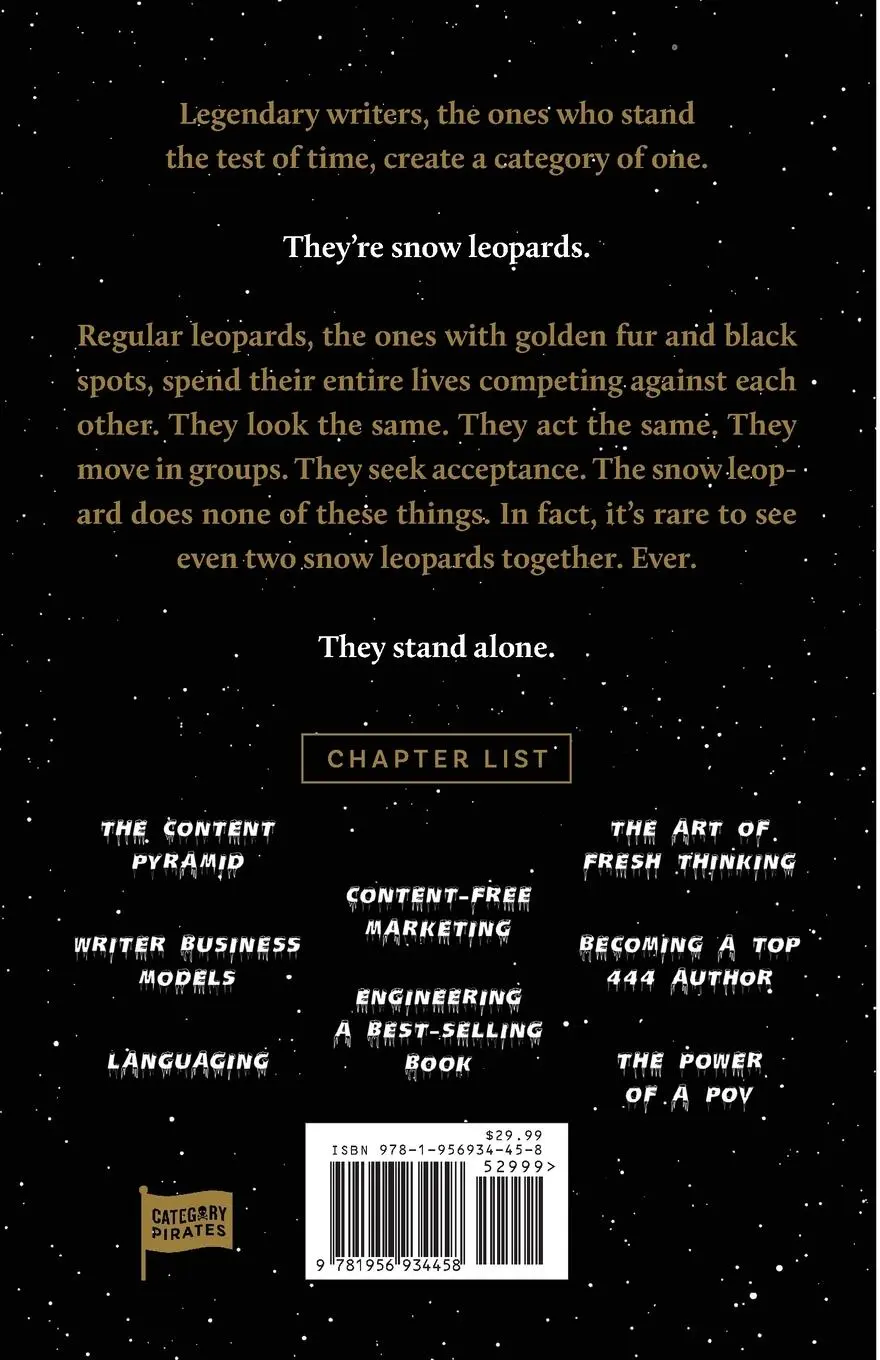 Rückseite: 9781956934458 | Snow Leopard | How Legendary Writers Create A Category Of One | Buch