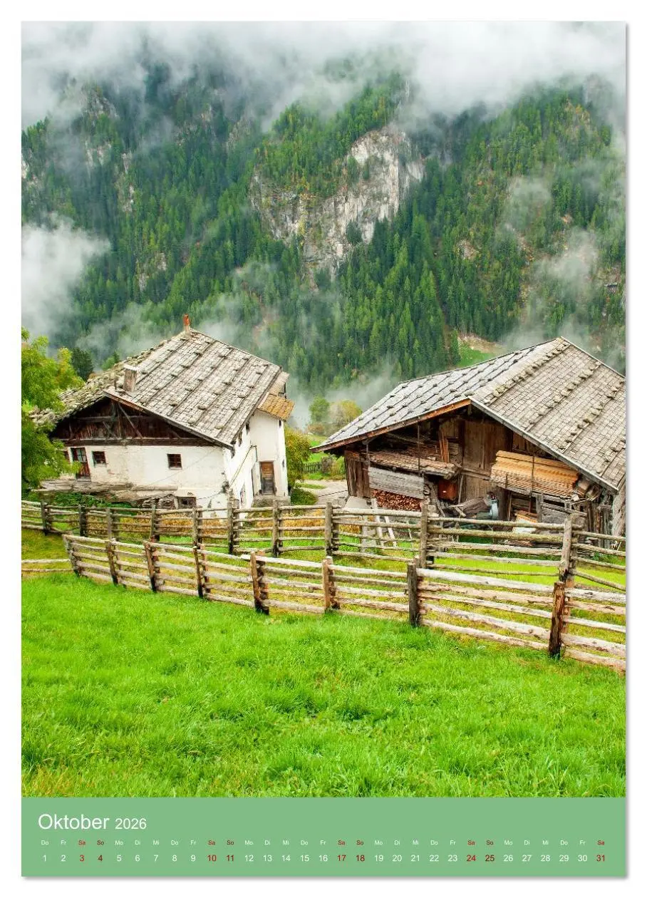 Bild: 9783516624458 | Südtirol - Bauernhöfe ein Leben am Steilhang (Wandkalender 2026 DIN...