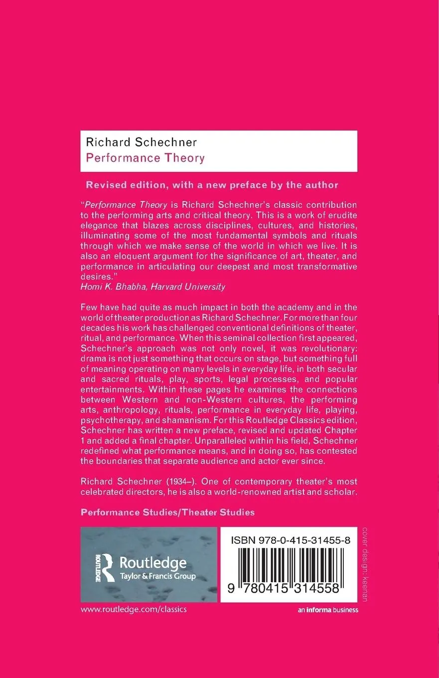 Rückseite: 9780415314558 | Performance Theory | Richard Schechner | Taschenbuch | Englisch | 2003