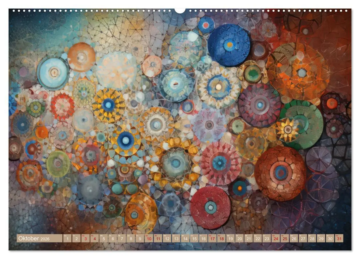 Bild: 9783457524558 | Geometrische Kaleidoskope (Wandkalender 2026 DIN A2 quer), CALVENDO...