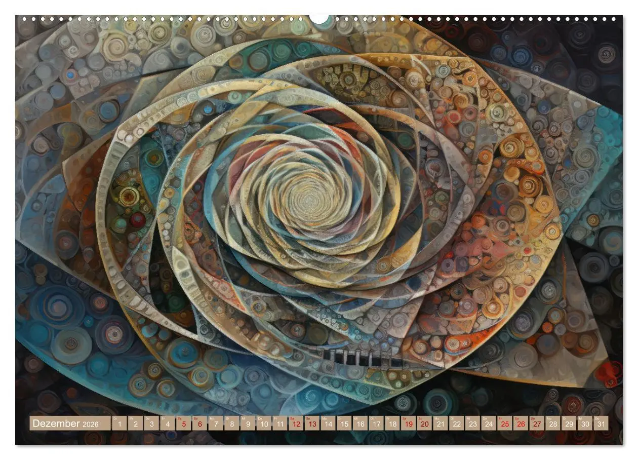 Bild: 9783457524558 | Geometrische Kaleidoskope (Wandkalender 2026 DIN A2 quer), CALVENDO...