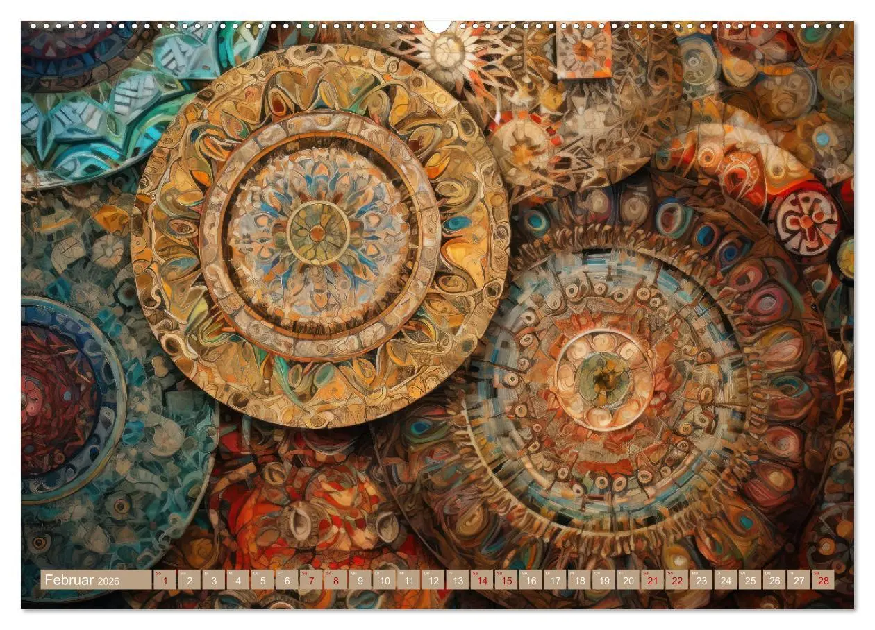 Bild: 9783457524558 | Geometrische Kaleidoskope (Wandkalender 2026 DIN A2 quer), CALVENDO...