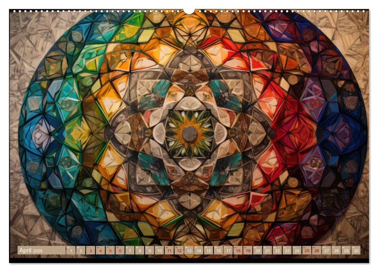 Bild: 9783457524558 | Geometrische Kaleidoskope (Wandkalender 2026 DIN A2 quer), CALVENDO...
