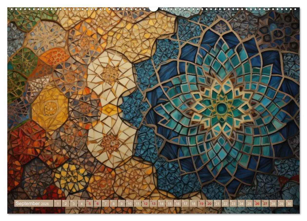 Bild: 9783457524558 | Geometrische Kaleidoskope (Wandkalender 2026 DIN A2 quer), CALVENDO...