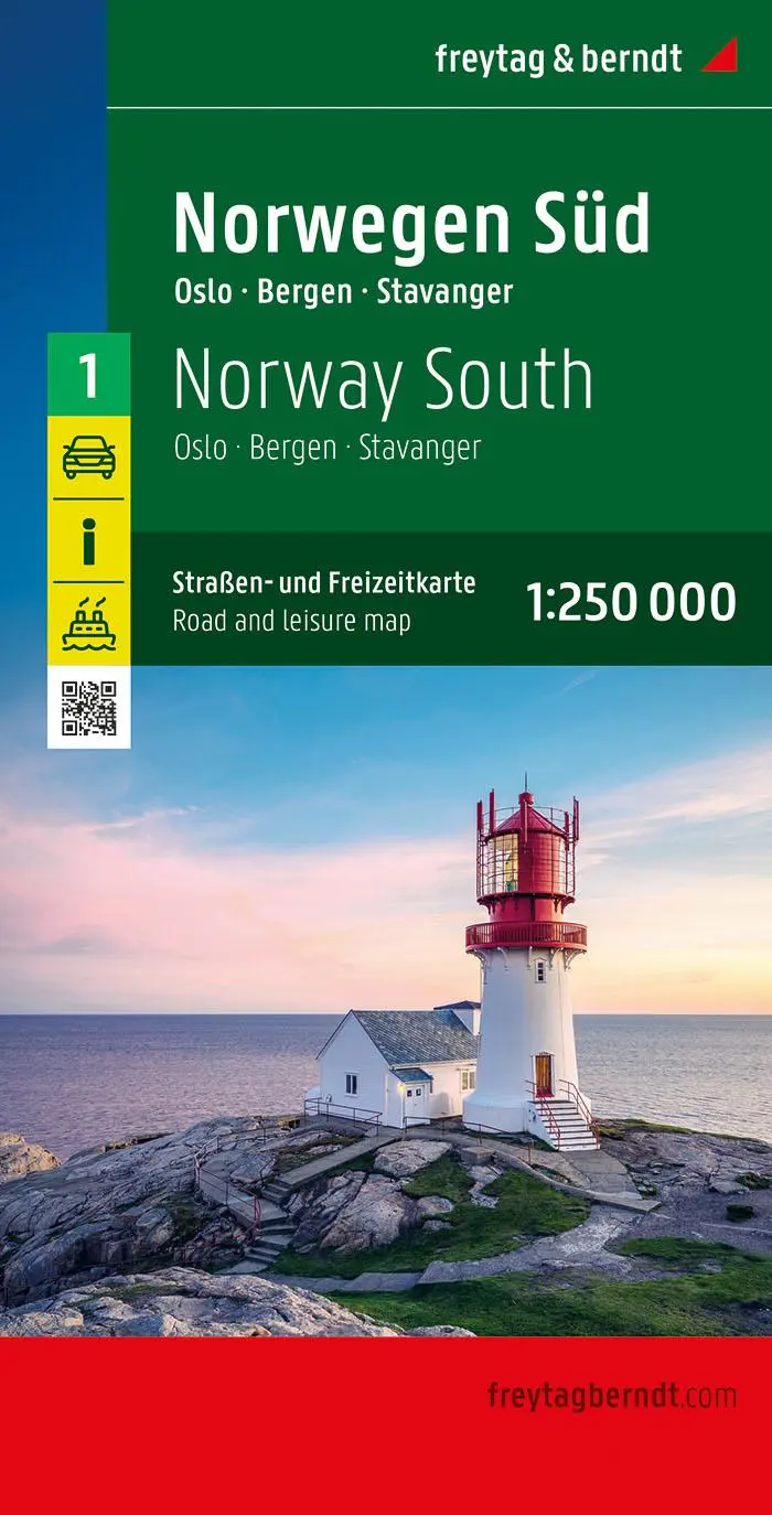 Cover: 9783707924558 | Norwegen Süd, Straßen- und Freizeitkarte 1:250.000, freytag &amp; berndt