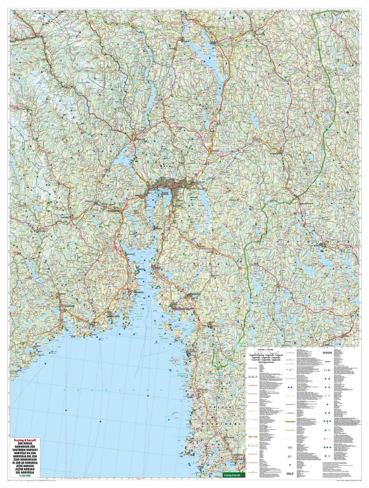 Bild: 9783707924558 | Norwegen Süd, Straßen- und Freizeitkarte 1:250.000, freytag &amp; berndt