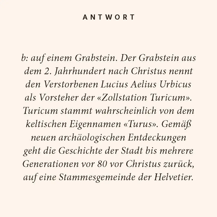 Bild: 9783899784558 | Zürich-Quiz | 100 Fragen und Antworten | Urs Heinz Aerni | Taschenbuch
