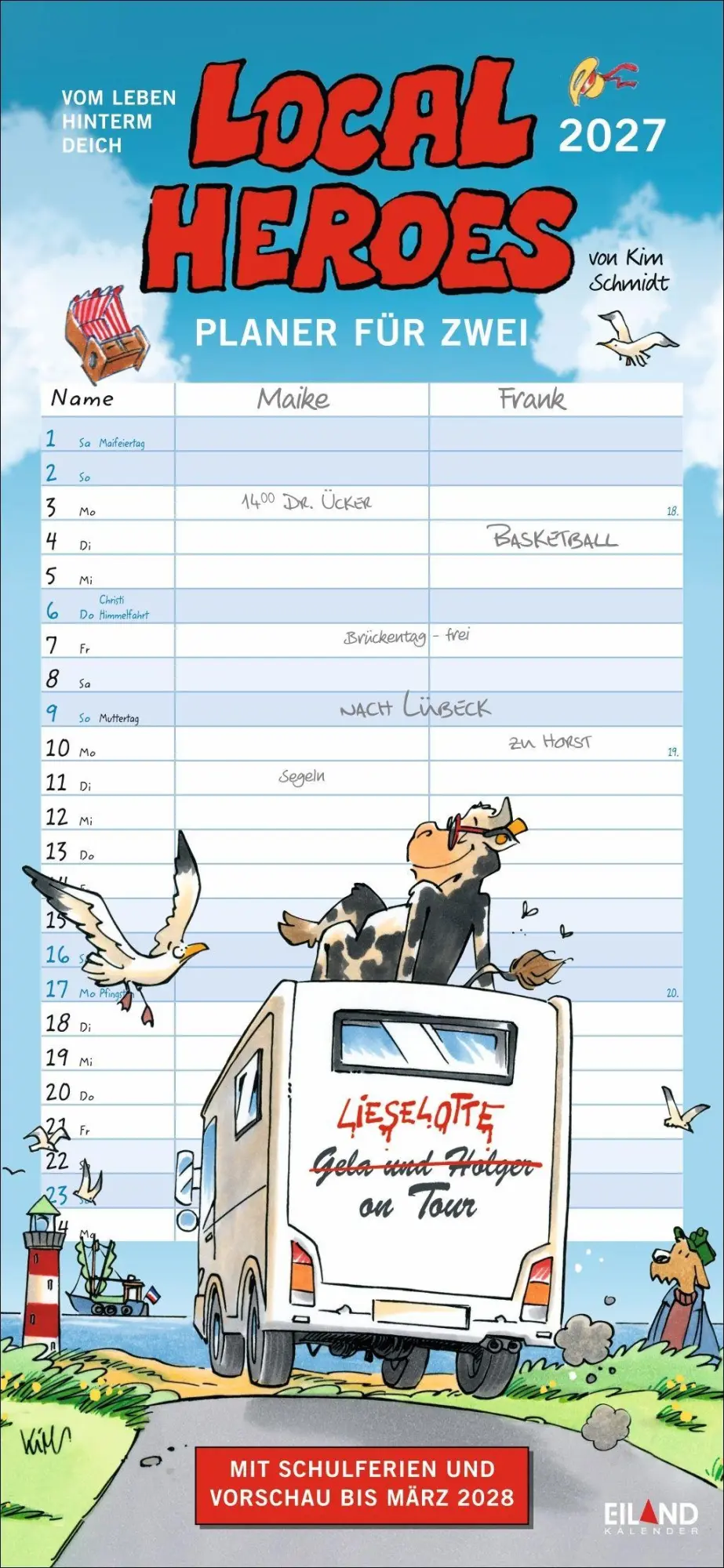 Cover: 9783964024558 | Local heroes Planer für zwei 2027 | Kim Schmidt | Kalender | 14 S.